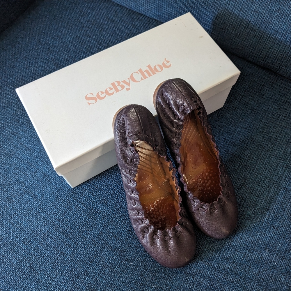 See by Chloe Jane Ballerina Ballet Flats